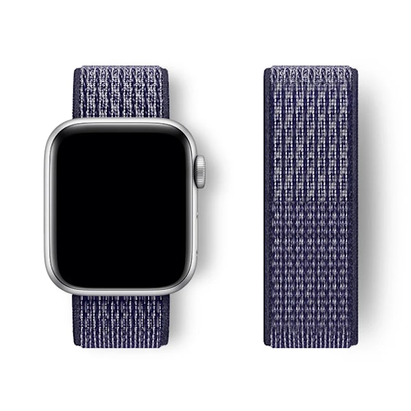 Nylon Loop Armband för Apple Watch band 44mm 40mm 45mm 41mm 46 42mm 49mm 44 45 mm armband iWatch serie 10 9 SE 7 6 5 4 Ultra 2 Purple Pulse 61 42 44 45 46 49 mm