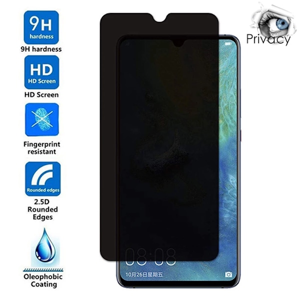Anti-spion Skyddsglas Härdat Glas för Huawei P20 P40 Lite E 5G P30 Pro Sekretess Skärmskydd för Huawei P10 Plus filmer glas P40