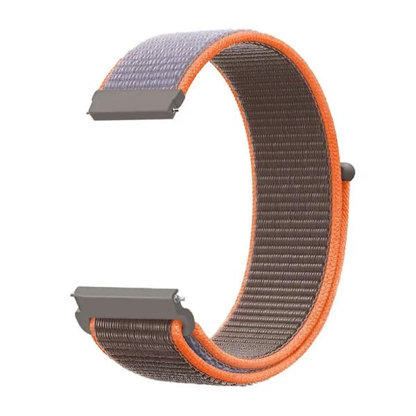 20 22mm Nylon Klockarmband För Garmin Vivoactive 3 4 5/Venu 2 Plus/Venu 3/Forerunner 55 158 265 965 745 645 255 Music Loop Armband Fresh orange 20mm Width Band