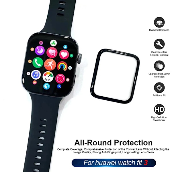 Full Curved Skärmskydd För Huawei Watch FIT 3 Tillbehör 9D Skärmskydd För Huawei Watch FIT 3 Inget Glas 3PCS Huawei Watch Fit 3