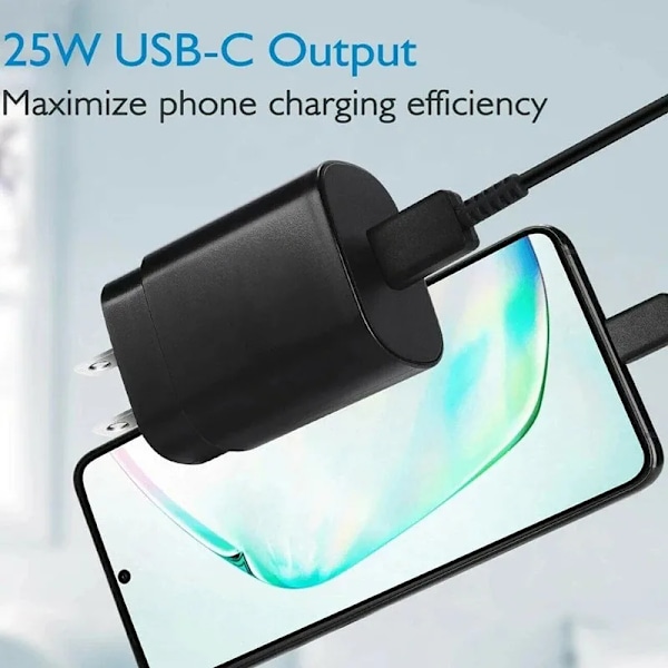 25W PD Laddare USB C Snabbladdare för Samsung Galaxy S22 S23 Ultra Note 10 + 5G Mobiltelefon Typ C Snabbladdande Väggadapter White EU