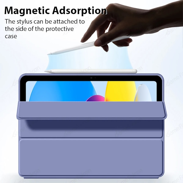 Fodral för Ipad A16 10 9 9:e 10:e Generationen 2025 Pro 13 11:e M4 12.9 Funda För iPad Air 11 M3 M2 5 4 Mini 6 7 A17 10.2 10.9 Skydd Purple 7th 8th 9th 10.2