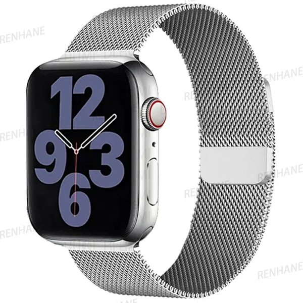 Milanese Armband för Apple Watch Ultra 2 49mm 45mm 46mm 44mm 40mm 42mm 41mm Armband för iWatch Series 10 9 3 4 6 5 SE 7 8 Rem Silvery 38-40-41-42mm(S10)