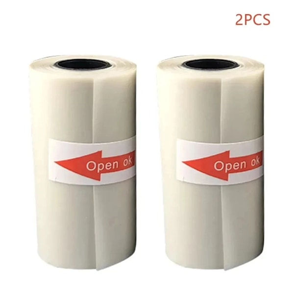 Transparent Termiskt Självhäftande Papper, 57x25mm Används För Mikro Termisk Skrivare Fotoutskriftspapper 2PCS Transparent