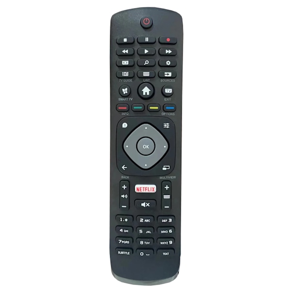 fjärrkontroll med NETFLIX-ersättning för philips 4k uhd HDR ambilight smart TV 43pus6262 49pus6262 50pus6262 55pus6262 65pus BLACK