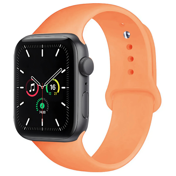 Silikon Sportarmband för Apple Watch strap 49mm 44mm 45mm 40mm 41mm 42mm 38mm armband iwatch series9 8 7 6 5 4 3SE Ultra 2 correa Marigold 38mm-40mm-41mm S-M