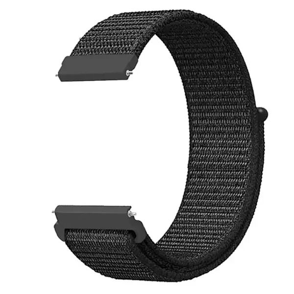 20 22mm Nylon Klockarmband För Garmin Vivoactive 3 4 5/Venu 2 Plus/Venu 3/Forerunner 55 158 265 965 745 645 255 Music Loop Armband Deep black 22mm Width Band