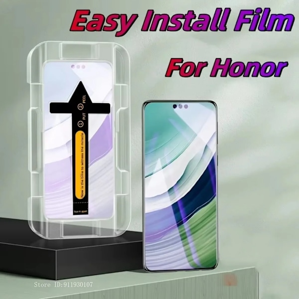 3-pack Enkel Installation HD Film Skärmskydd för Honor 400 Lite X9 X8a X8 5G X9b X7 5G X8 Pro X5b X10 5G X10 Max Härdat Glas X9c Smart Tempered glass