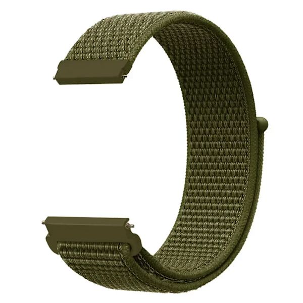 20 22mm Nylon Klockarmband För Garmin Vivoactive 3 4 5/Venu 2 Plus/Venu 3/Forerunner 55 158 265 965 745 645 255 Music Loop Armband Olive green 22mm Width Band