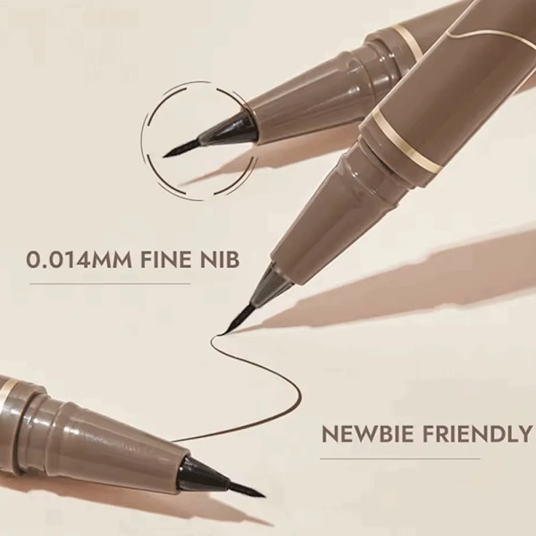 Den 4-färgade fina eyelinern är mjuk och hållbar, lätt att applicera makeup med, fin, snabbtorkande, långvarig eyeliner, vattentät 01