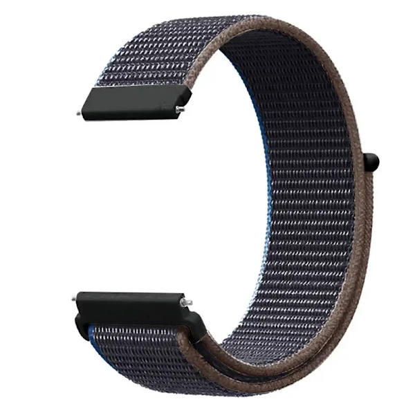 20 22mm Nylon Klockarmband För Garmin Vivoactive 3 4 5/Venu 2 Plus/Venu 3/Forerunner 55 158 265 965 745 645 255 Music Loop Armband Charcoal 22mm Width Band