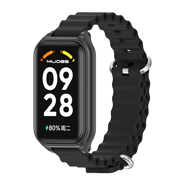 Armband för Xiaomi Smart Band 8 9 Active Armband Mi Band 8 Active Armband Klockarmband Correa Armband Ersättningstillbehör Black 2 for Xiaomi 8 Active