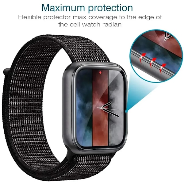 Skärmskydd för Apple Watch 44mm 40mm 45mm 41mm 38mm 42mm iwatch 6 SE 5 4 HD FILM Glass Protective Apple watch series 7 8 3 pcs Series7 8 45mm