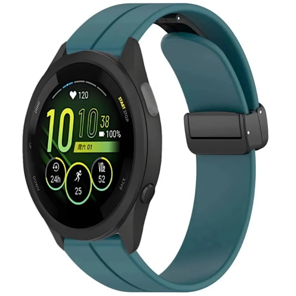 20mm 22mm Mjukt Silikonarmband för Garmin Active 5 Vivoactive 5 Magnetiskt Armband Armband Garmin Forerunner 55 965 265 165 Armband Rock blue For Width 20mm