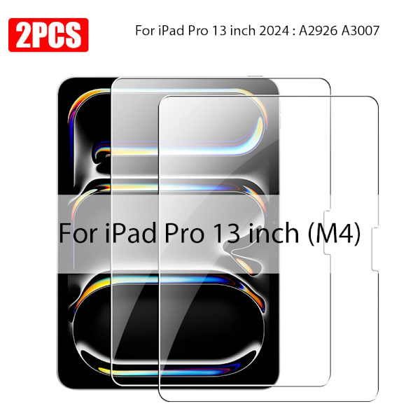 Härdat Glas För Ipad Pro 13 M4 2025 12.9 Air 11 5 4 3 2 M3 M2 Skärmskydd A16 10 9 9:e 10:e Generationen Mini A17 7 6 Film Pro 13 M4