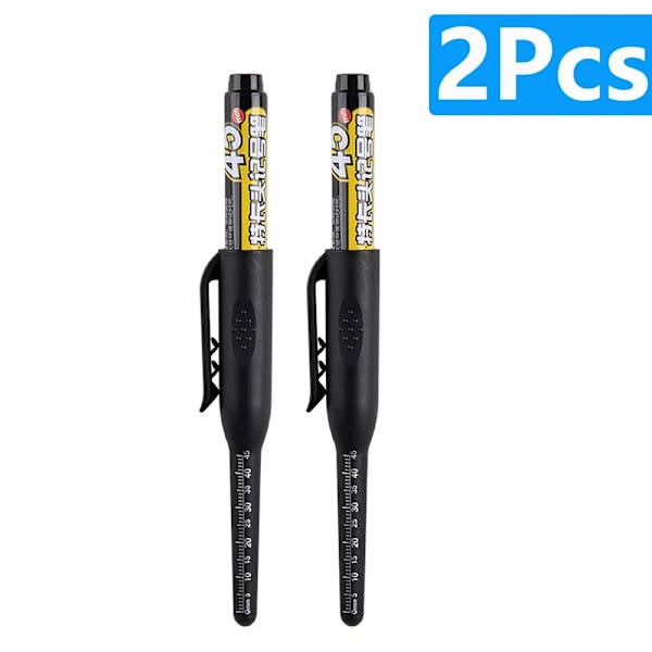 1-6 st 45 mm Vattentät Lång Huvud Nib Djupa Hål Markörer Penna Kakel Snickarpenna Multifunktionell för Träbearbetning Svart/Blå/Röd Bläck 2pcs black pen