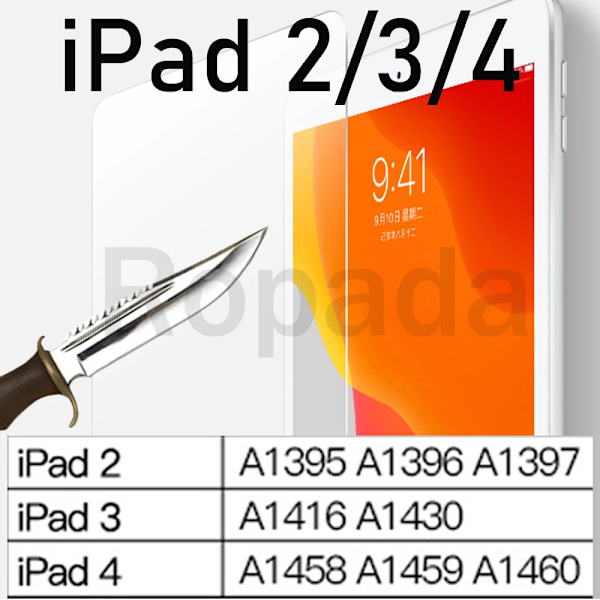 3 st glasskärmskydd för Ipad 2 3 4 air 2022 10:e 10.9 5:e pro 7.9 9.7 10.2 7:e 8:e 9:e generationen 10.5 mini 6 5 IPD 234 3PCS