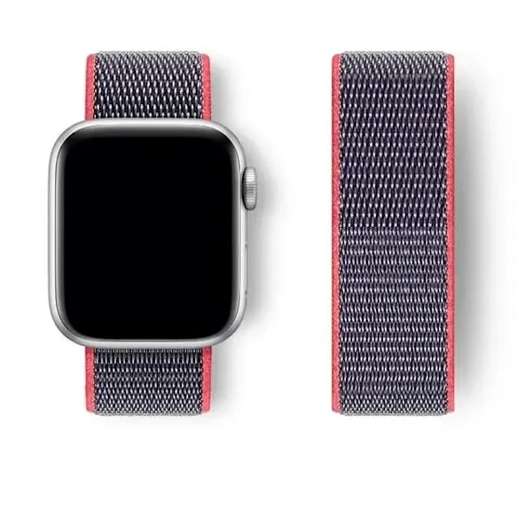 Nylon Loop Armband för Apple Watch band 44mm 40mm 45mm 41mm 46 42mm 49mm 44 45 mm armband iWatch serie 10 9 SE 7 6 5 4 Ultra 2 Electronic pink 3 40mm 41mm S10-42mm