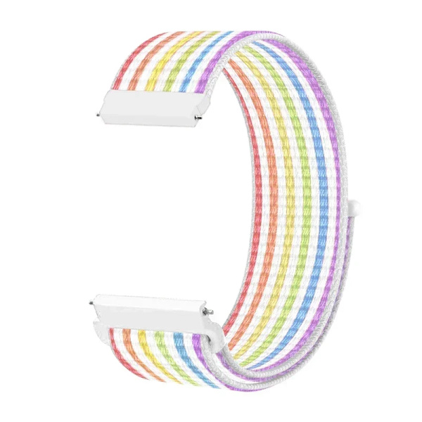 18MM Nylon Loop Band För huawei Watch GT 5/4/Xiaomi Mi Smart Watch Armband För Garmin Vivoactive 4S/Venu 2s Correa Armband rainbow 06 18MM watch band