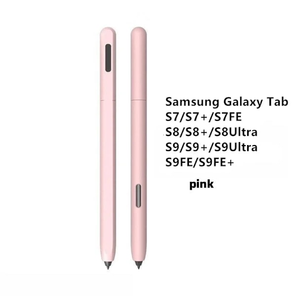 Silikon Pennfodral Tablet Touch Stylus Penna Skydd Enfärgad för Samsung Galaxy Tab S6 Lite S Pen S7 FE S8 Ultra S9 Plus S7-pink