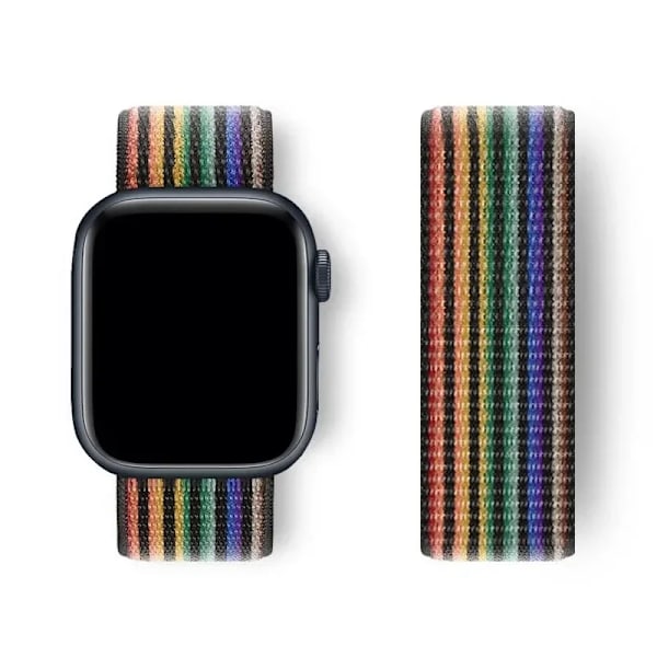 Nylon Loop Armband för Apple Watch band 44mm 40mm 45mm 41mm 46 42mm 49mm 44 45 mm armband iWatch serie 10 9 SE 7 6 5 4 Ultra 2 Edition black 114 42 44 45 46 49 mm