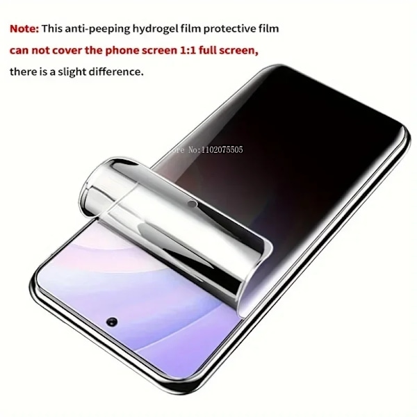 3-pack Sekretess Hydrogel Skärmskydd för Samsung Galaxy S24 S23 S22 Ultra S9 S8 S10 Plus S21 20 FE Note 10 20 Ultra Film Samsung S20 Plus Hydrogel film