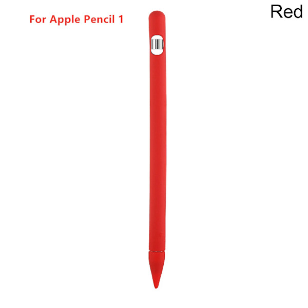 Fodral för IPad Tablet Touch Pen Stylus Skyddsfodral 4-i-1 Färgglatt Mjukt Silikonskydd för Apple Pencil 1:a Generationen Red
