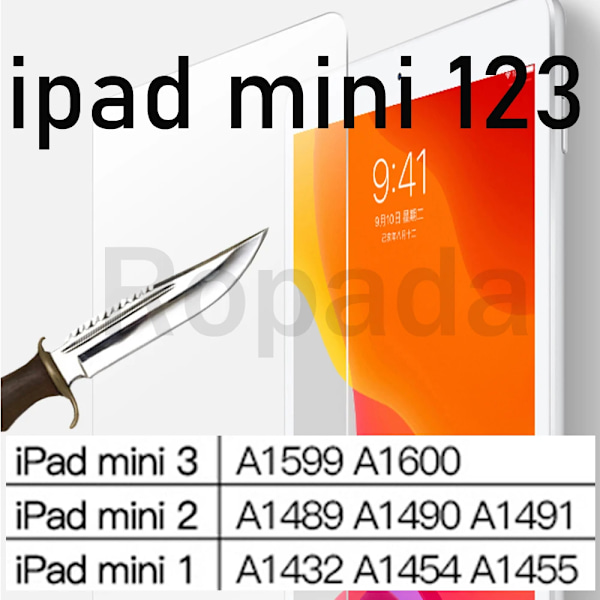 3 st glasskärmskydd för Ipad 2 3 4 air 2022 10:e 10.9 5:e pro 7.9 9.7 10.2 7:e 8:e 9:e generationen 10.5 mini 6 5 IPD mini123 3PCS