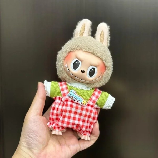 Mini Plyschdockas Kläder Outfit Tillbehör För Korea Kpop Exo 15-17cm Labubu Idol Overall Set Kläder Gåva Labu-16 No doll