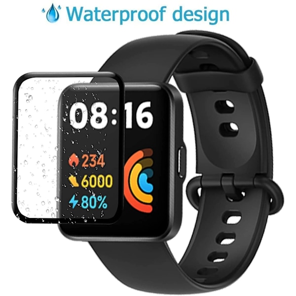 Skyddsfilm för Xiaomi Redmi Watch 2 Lite Smartwatch Skärmskyddsfilm Klar TPU Ej Glas Böjd Fulltäckande 1 Piece