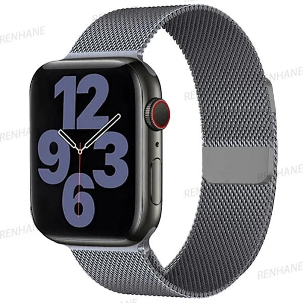 Milanese Armband för Apple Watch Ultra 2 49mm 45mm 46mm 44mm 40mm 42mm 41mm Armband för iWatch Series 10 9 3 4 6 5 SE 7 8 Rem Grey 42(S3)-44-45-46-49mm