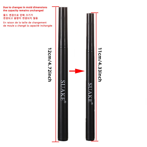 Smidig Flytande Snabbtorkande Eyeliner Penna Inget Bläckläckage Hållbar Inte Lätt Att Kladda Eyeliner Vattentät Eyeliner Flytande Mjuk Svart black 5pcs