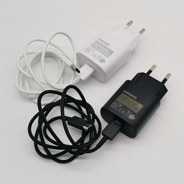 Samsung S20 S21 S22 S23 S24 Note 20 Ultra 10 Plus Laddare 25W Supersnabb Laddningsadapter För Galaxy Z Flip Fold 6 5 4 3 2 EU Charger Only
