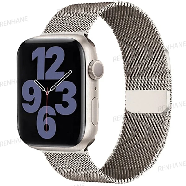Milanese Armband för Apple Watch Ultra 2 49mm 45mm 46mm 44mm 40mm 42mm 41mm Armband för iWatch Series 10 9 3 4 6 5 SE 7 8 Rem Starlight 42(S3)-44-45-46-49mm