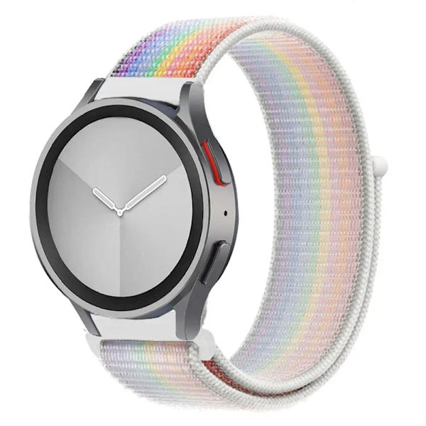 Nylon loop Band för Samsung Galaxy Watch 7-FE 6/5/pro/4/Classic/active 2 20mm/22mm sportarmband huawei gt 5-4-2-2e-3 pro rem Nik White 90 20mm watch band