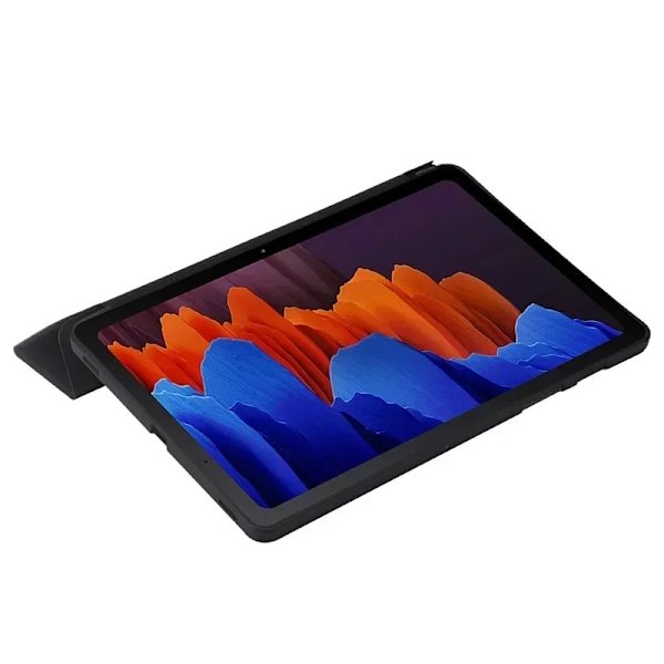 För Samsung Tab A9 Plus Fodral 11 tum Trefaldigt Läder Mjukt Bakre Ställ Tablet Funda För Galaxy Tab A9 Plus Fodral Coque SM-X210 X216 sky blue Tab A9 Plus(11 inch)