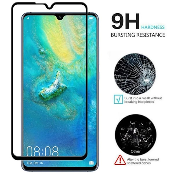 2 st Fulltäckande Härdat Glas För Huawei Mate 20 30 Full Lim Skärmskydd För Huawei Mate 9 10 Lite Skyddsglas Mate 20 Black Edge