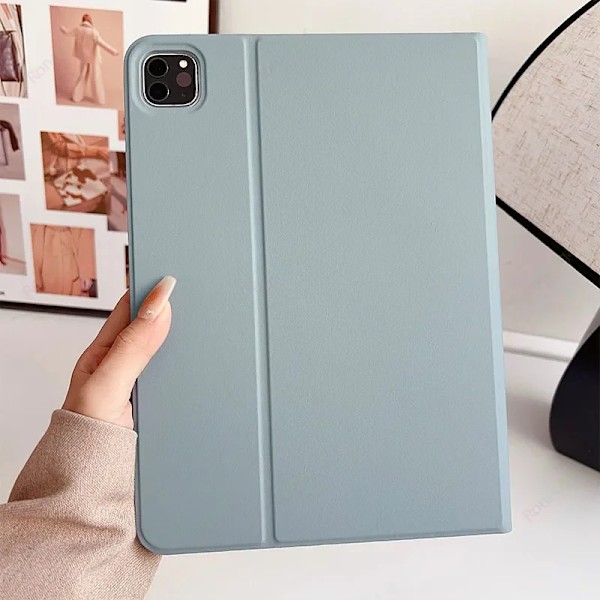 För iPad A16 11:e 2025 2024 Air11 13 M2 M3 Pro11 M4 10.2 9:e 8:e 7:e 10 10:e Gen Pro12.9 5:e 6:e Funda för iPad Air5 4 10.9 Fodral Grayish green iPad Pro 13 2024 M4