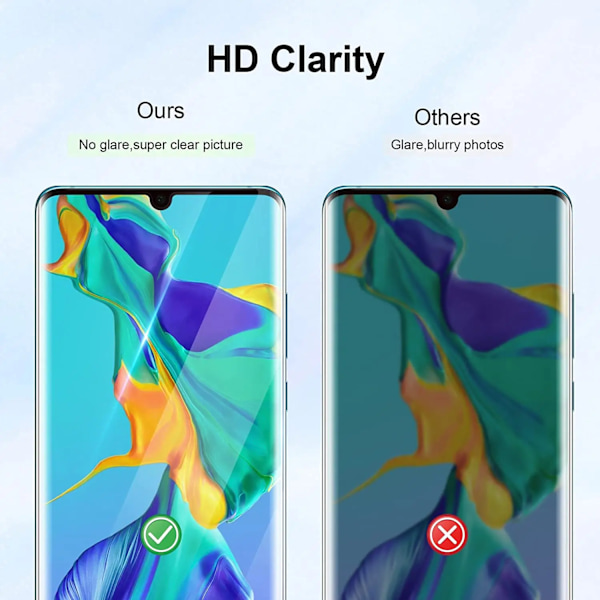 1/4 st 3D Skärmskydd Glas För Huawei P30 Pro P30Pro Härdat Glas Film For Huawei P30 Pro 4 pieces