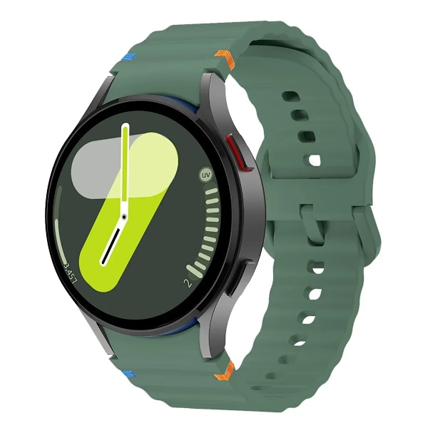 Silikonarmband för Samsung Galaxy Watch 7 6 5 4 44mm 40mm 5 45mm Armband för Galaxy Watch 6 4 classic 47mm 43mm 46mm 42mm band Olive for watch 4 5 6 7