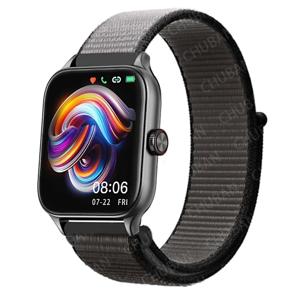 20mm 22mm Nylon Loop band för Amazfit GTS4/2/3/3pro/2e/GTS2 Mini/GTR 4 42mm/47mm/GTR2/2e/stratos armband Amazfit bip rem 44 Iron Anchor 22mm