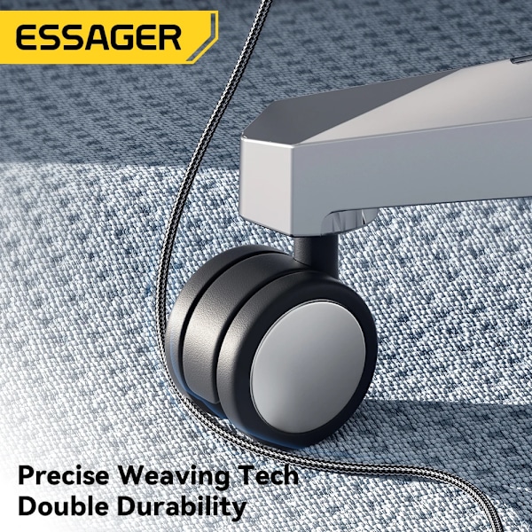 Essager USB C-kabel för iPhone 14 13 12 11 Pro Max Xs 8 Plus iPad Macbook Sladd 29W PD Snabbladdning Typ C till Lightning Datakabel Black 27W 3m