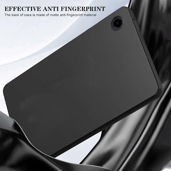 Silikon Tablet Fodral för Samsung Galaxy Tab A9 + 8.7 Plus S6 T860 Fodral Tab A8 X200 S6 Lite P610 S7+ S9 FE Plus TPU Svart Skal Black Tab A9 Plus X210