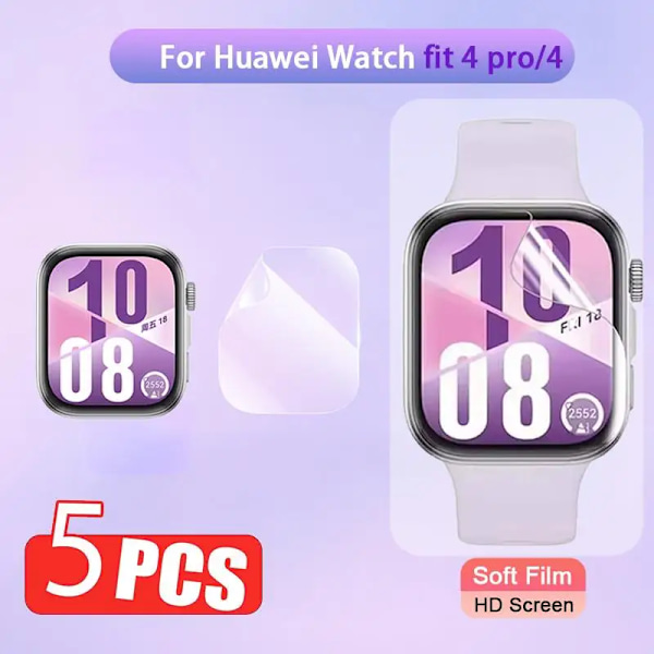 1-5 st Mjuk Film För Huawei Watch fit 4 pro Tillbehör Klar HD Hydrogel Anti-repa Skärmskydd För Huawei Watch fit 4 3 Pieces for Huawei Fit 4 pro