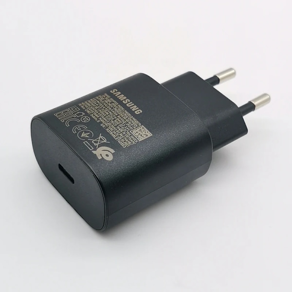 Samsung S20 S21 S22 S23 S24 Note 20 Ultra 10 Plus Laddare 25W Supersnabb Laddningsadapter För Galaxy Z Flip Fold 6 5 4 3 2 EU Charger Only