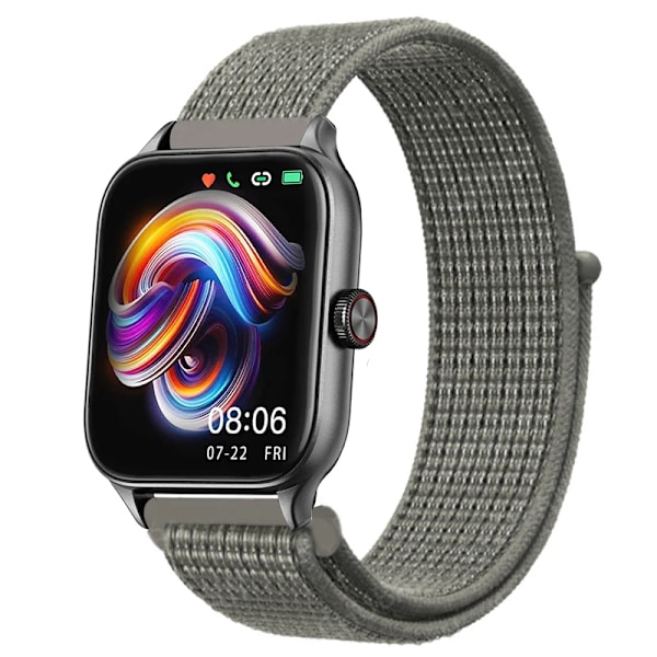 20mm 22mm Nylon Loop band för Amazfit GTS4/2/3/3pro/2e/GTS2 Mini/GTR 4 42mm/47mm/GTR2/2e/stratos armband Amazfit bip rem 34 Spruce fog 22mm