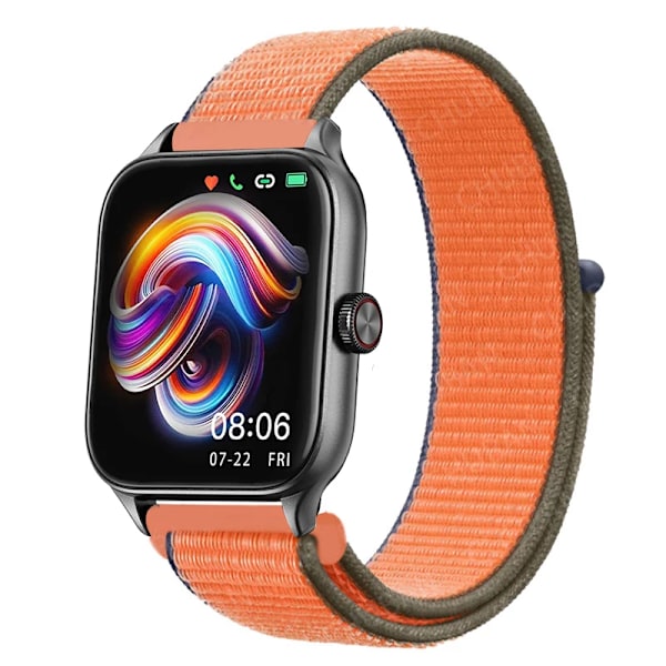 20mm 22mm Nylon Loop band för Amazfit GTS4/2/3/3pro/2e/GTS2 Mini/GTR 4 42mm/47mm/GTR2/2e/stratos armband Amazfit bip rem 68 Kumquat 22mm