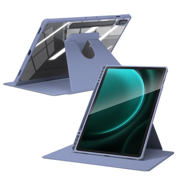 Skal för Samsung Galaxy Tab S9, S9 FE, S6 Lite, Tab A9, A8, S9 Plus FE, S7, S8, S7 S8 Plus S7 FE 12.4in, S7 S8 11in Akrylskydd Purple Tab S7 FE 12.4in