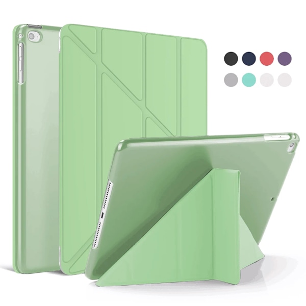 Fodral i silikon för iPad 2 3 4 Air 1 2 3 för iPad 10.2 9.7 6:e 7:e 8:e generationens fodral för iPad Pro 11 Air 2024 Mini 5 6 Capa Light Green For iPad 10th 2022