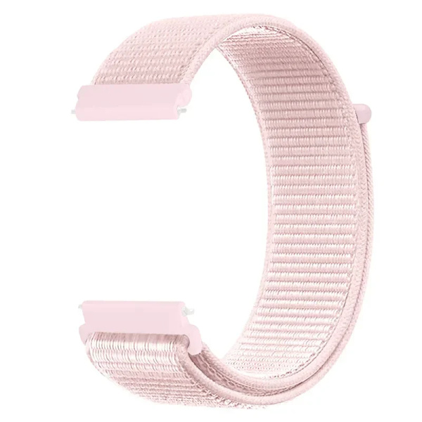 20 22mm Nylon Klockarmband För Garmin Vivoactive 3 4 5/Venu 2 Plus/Venu 3/Forerunner 55 158 265 965 745 645 255 Music Loop Armband Pearl powder 22mm Width Band